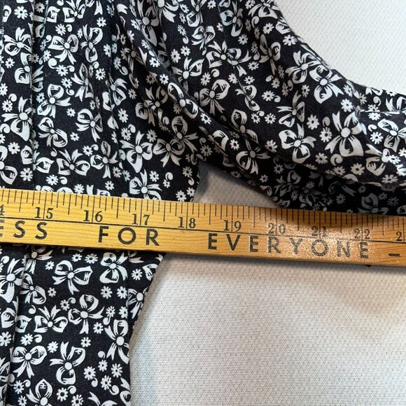 Vintage Panama Jill Women Floral Maxi Dress Size 11 Black Lace Collar Boho Retro - Picture 8 of 12